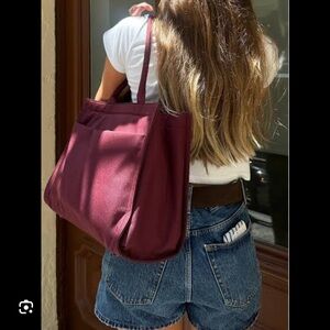 BEIS Burgundy Book Tote